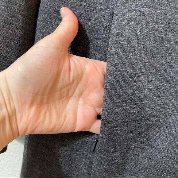 Worth Grey Wool Full Zip Fitted Jacket Blazer Womans 4 Preppy Office Work Gray - Picture 4 of 7